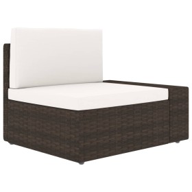 Sofá seccional esquina reposabrazos izq. ratán sintético marrón de , Sofás modulares de exterior - Ref: Foro24-49509, Precio:...