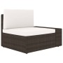 Sofá seccional esquina reposabrazos izq. ratán sintético marrón de , Sofás modulares de exterior - Ref: Foro24-49509, Precio:...