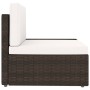 Sofá seccional esquina reposabrazos izq. ratán sintético marrón de , Sofás modulares de exterior - Ref: Foro24-49509, Precio:...
