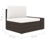 Sofá seccional esquina reposabrazos izq. ratán sintético marrón de , Sofás modulares de exterior - Ref: Foro24-49509, Precio:...