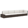 Sofá seccional esquina reposabrazos izq. ratán sintético marrón de , Sofás modulares de exterior - Ref: Foro24-49509, Precio:...