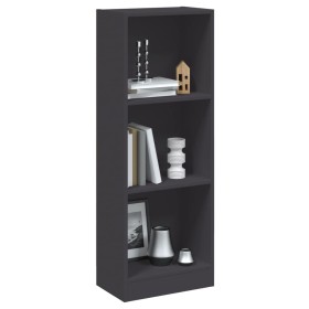 Estantería de 3 niveles madera ingeniería gris 40x24x109 cm de , Librerías y estanterías - Ref: Foro24-800830, Precio: 70,92 ...