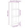 Estantería de 3 niveles madera ingeniería gris 40x24x109 cm de , Librerías y estanterías - Ref: Foro24-800830, Precio: 70,92 ...