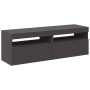 Muebles de TV con luces LED 2 uds gris 60x35x40 cm de , Muebles TV - Ref: Foro24-804414, Precio: 116,18 €, Descuento: %