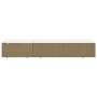 Tumbona de ratán sintético marrón y blanco crema de , Tumbonas - Ref: Foro24-310147, Precio: 248,96 €, Descuento: %