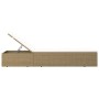 Tumbona de ratán sintético marrón y blanco crema de , Tumbonas - Ref: Foro24-310147, Precio: 248,96 €, Descuento: %