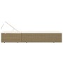 Tumbona de ratán sintético marrón y blanco crema de , Tumbonas - Ref: Foro24-310147, Precio: 248,96 €, Descuento: %