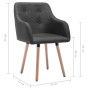 Sillas de comedor 2 unidades tela gris oscuro de , Sillas de comedor - Ref: Foro24-322982, Precio: 169,62 €, Descuento: %