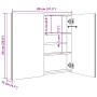 Armario de baño con espejo y LED gris 80x12x68 cm de , Tocadores de baño - Ref: Foro24-326513, Precio: 175,26 €, Descuento: %