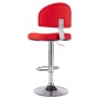Taburete de cocina de cuero sintético rojo de , Taburetes de cocina - Ref: Foro24-249650, Precio: 105,10 €, Descuento: %