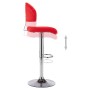 Taburete de cocina de cuero sintético rojo de , Taburetes de cocina - Ref: Foro24-249650, Precio: 105,10 €, Descuento: %