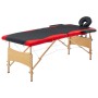 Camilla de masaje plegable 2 zonas madera negro y rojo de , Mesas de masaje - Ref: Foro24-110206, Precio: 165,96 €, Descuento: %