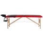 Camilla de masaje plegable 2 zonas madera negro y rojo de , Mesas de masaje - Ref: Foro24-110206, Precio: 165,96 €, Descuento: %