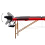 Camilla de masaje plegable 2 zonas madera negro y rojo de , Mesas de masaje - Ref: Foro24-110206, Precio: 165,96 €, Descuento: %