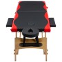 Camilla de masaje plegable 2 zonas madera negro y rojo de , Mesas de masaje - Ref: Foro24-110206, Precio: 165,96 €, Descuento: %