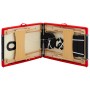 Camilla de masaje plegable 2 zonas madera negro y rojo de , Mesas de masaje - Ref: Foro24-110206, Precio: 165,96 €, Descuento: %