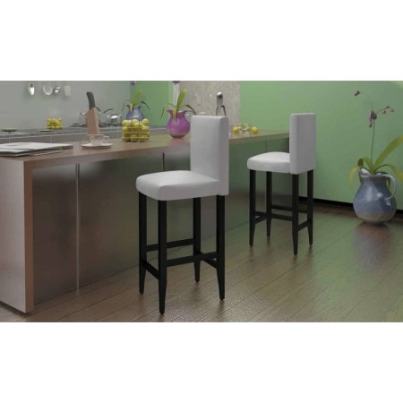 Taburetes de cocina 6 unidades cuero artificial blanco de , Taburetes de cocina - Ref: Foro24-160720, Precio: 574,45 €, Descu...