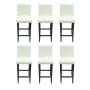 Taburetes de cocina 6 unidades cuero artificial blanco de , Taburetes de cocina - Ref: Foro24-160720, Precio: 574,45 €, Descu...