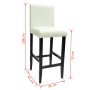 Taburetes de cocina 6 unidades cuero artificial blanco de , Taburetes de cocina - Ref: Foro24-160720, Precio: 574,45 €, Descu...