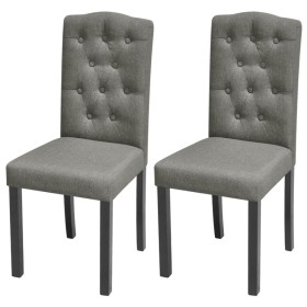 Sillas de comedor 2 unidades tela gris de , Sillas de comedor - Ref: Foro24-242223, Precio: 175,56 €, Descuento: %