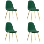 Sillas de comedor 4 unidades terciopelo verde oscuro en Sillas de comedor | Comprar online en Foru.es