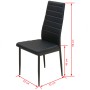 Conjunto de mesas y sillas de comedor de cinco piezas negro de , muebles para cocinas y comedores - Ref: Foro24-242933, Preci...