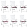 Cojines de silla de jardín 6 uds tela a cuadros rojo 50x50x3 cm de , Cojines para sillas y sofás - Ref: Foro24-314070, Precio...