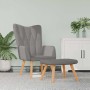 Sillón de relax con reposapiés de tela gris taupé de , Sillones - Ref: Foro24-327543, Precio: 107,09 €, Descuento: %