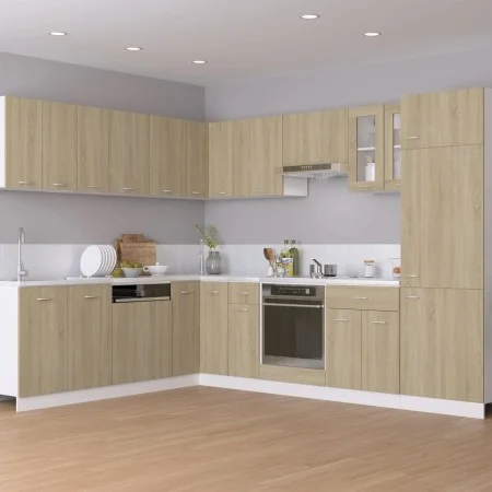 Armario de horno madera contrachapada color roble 60x46x81,5 cm de vidaXL, Armarios de cocina - Ref: Foro24-802500, Precio: 5...
