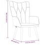Sillón de relax con reposapiés de tela gris taupé de , Sillones - Ref: Foro24-327543, Precio: 107,09 €, Descuento: %