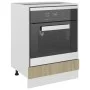 Armario de horno madera contrachapada color roble 60x46x81,5 cm de vidaXL, Armarios de cocina - Ref: Foro24-802500, Precio: 5...