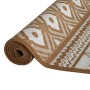 Alfombra de exterior marrón y blanca reversible 80x250 cm de , Protectores para exterior - Ref: Foro24-364795, Precio: 41,09 ...