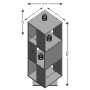 FMD Armario archivador giratorio abierto gris hormigón 34x34x108 cm de , Armarios archivadores - Ref: Foro24-428795, Precio: ...