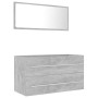 Set muebles de baño 2 piezas madera contrachapada gris hormigón de , Muebles de baño - Ref: Foro24-804849, Precio: 96,10 €, D...