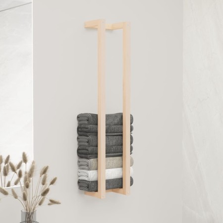Toallero de madera maciza de pino 23x18x110 cm de , Toalleros - Ref: Foro24-822402, Precio: 22,29 €, Descuento: %