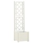 Jardinera con enrejado PP blanco 43x43x142 cm de vidaXL, Maceteros y jardineras - Ref: Foro24-313979, Precio: 88,02 €, Descue...
