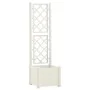Jardinera con enrejado PP blanco 43x43x142 cm de vidaXL, Maceteros y jardineras - Ref: Foro24-313979, Precio: 86,97 €, Descue...