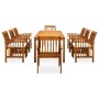 Set comedor de jardín 9 pzas y cojines madera maciza de acacia de , Conjuntos de jardín - Ref: Foro24-3058091, Precio: 1,00 €...