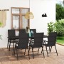 Juego de comedor para jardín 7 piezas negro de , Conjuntos de jardín - Ref: Foro24-3060068, Precio: 550,53 €, Descuento: %