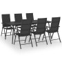 Juego de comedor para jardín 7 piezas negro de , Conjuntos de jardín - Ref: Foro24-3060068, Precio: 550,53 €, Descuento: %