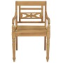 Sillas Batavia 2 uds teca maciza con cojines a cuadros rojos de , Sillas de jardín - Ref: Foro24-3062140, Precio: 251,91 €, D...