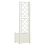 Jardinera con enrejado PP blanco 43x43x142 cm de vidaXL, Maceteros y jardineras - Ref: Foro24-313979, Precio: 86,97 €, Descue...