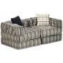 Puf modular de 2 plazas de tela de rayas grises de , Cojines para sillas y sofás - Ref: Foro24-244978, Precio: 504,05 €, Desc...
