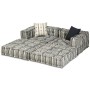 Puf modular de 2 plazas de tela de rayas grises de , Cojines para sillas y sofás - Ref: Foro24-244978, Precio: 504,05 €, Desc...