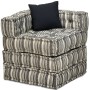 Puf modular de 2 plazas de tela de rayas grises de , Cojines para sillas y sofás - Ref: Foro24-244978, Precio: 504,05 €, Desc...