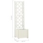 Jardinera con enrejado PP blanco 43x43x142 cm de vidaXL, Maceteros y jardineras - Ref: Foro24-313979, Precio: 88,02 €, Descue...