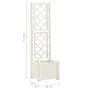 Jardinera con enrejado PP blanco 43x43x142 cm de vidaXL, Maceteros y jardineras - Ref: Foro24-313979, Precio: 86,97 €, Descue...