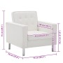 Sillón blanco 75x70x75 cm piel sintética en Sillones | Comprar online en Foru.es