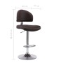 Taburete de cocina de cuero sintético marrón de , Taburetes de cocina - Ref: Foro24-249652, Precio: 101,12 €, Descuento: %