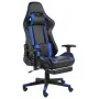 Silla gaming giratoria con reposapiés PVC azul de vidaXL, Sillones para videojuegos - Ref: Foro24-20485, Precio: 179,10 €, De...